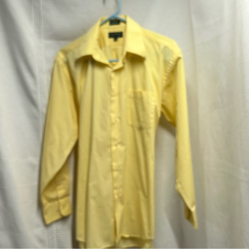 David Taylor Yellow Dress Shirt Classic‎ Long-Sleeve